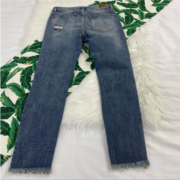 UO BDG Twig High Rise Cropped Patchwork Distressed Jeans 218 - Picture 2 of 5
